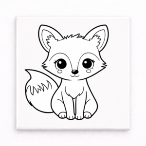 Ímã para colorir - Raposa