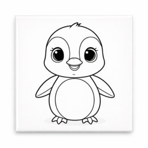 Ímã para colorir - Pinguim