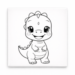 Ímã para colorir - Dinossauro 1