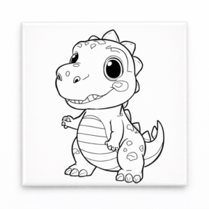 Ímã para colorir - Dinossauro 2