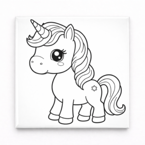 Ímã para colorir - Unicornio