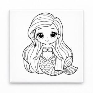 Ímã para colorir - Sereia