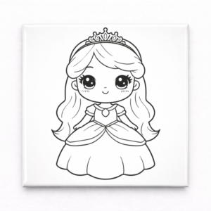 Ímã para colorir - Princesa 1