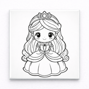 Ímã para colorir - Princesa 2