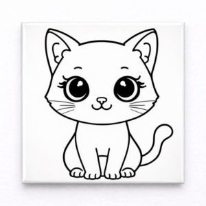 Ímã para colorir - Gatinho